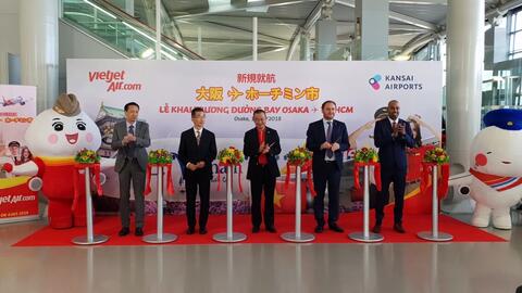Vietjet khai trương đường bay từ Tp.HCM đến Osaka (Nhật Bản)