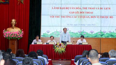 Lần đầu tiên lãnh đạo Bộ VHTTDL đối thoại với thủ trưởng các đơn vị trực thuộc Bộ