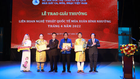 Trao giải Liên hoan Nghệ thuật quốc tế hữu nghị "Mùa Xuân Bình Nhưỡng tháng 4"