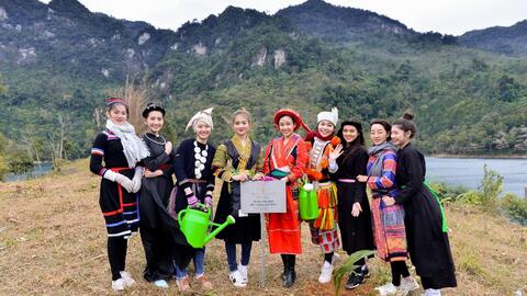 Tuyên Quang: 2.700 cây xanh được trồng mới tại hồ sinh thái Lâm Bình
