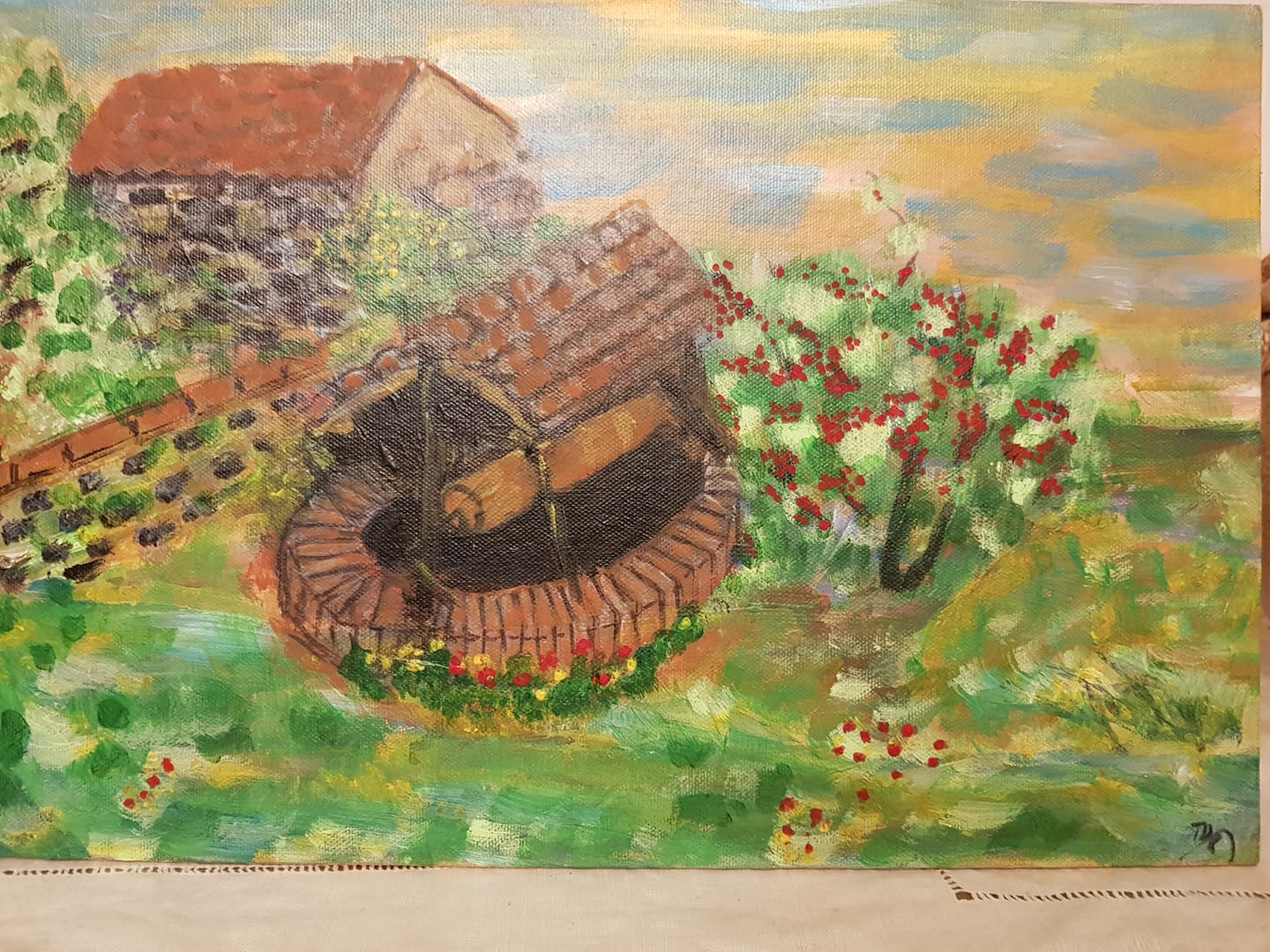 Description: Peut être une représentation artistique de plein air