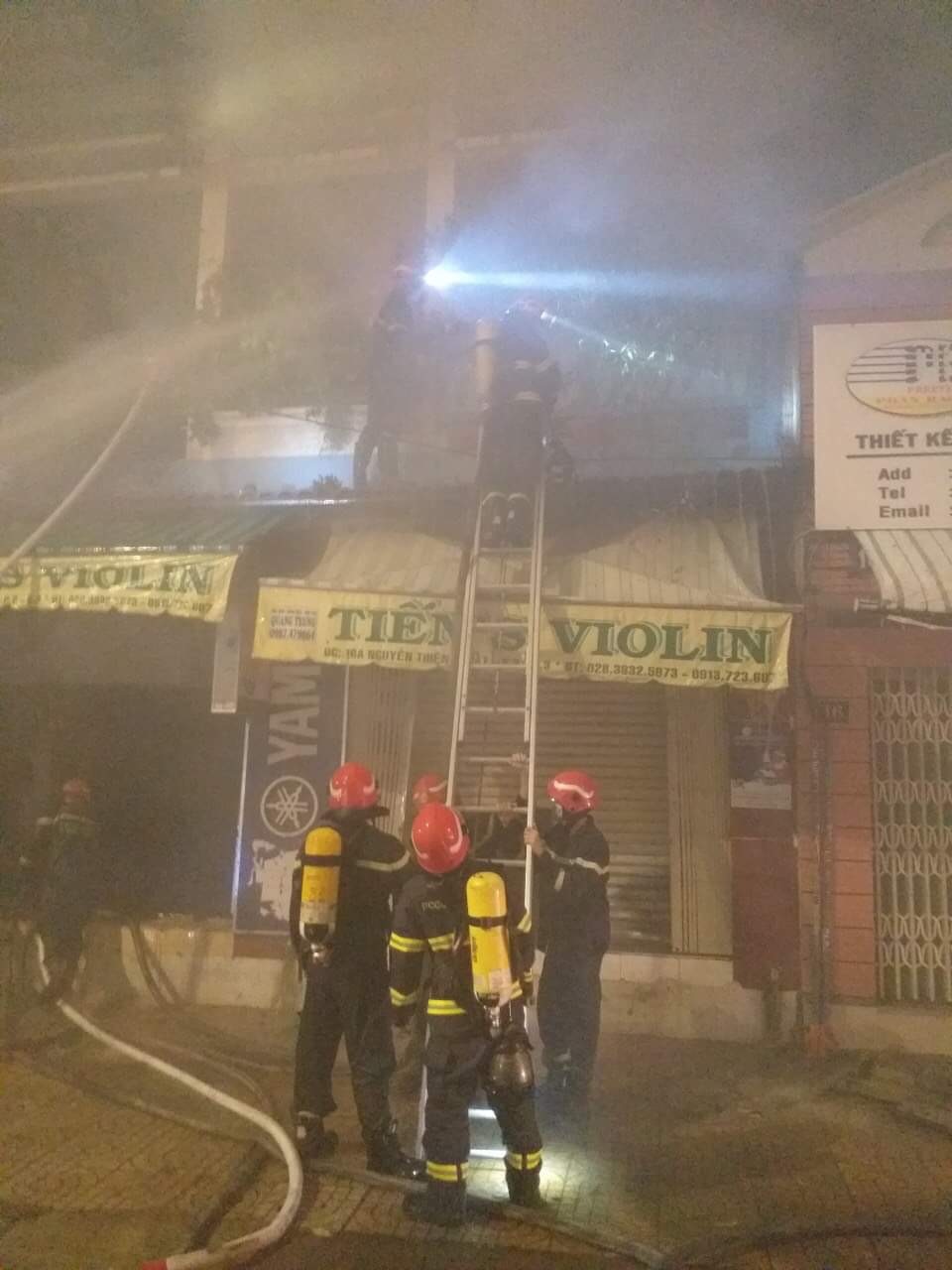 Hiện trường vụ cháy. Ảnh: PCCC