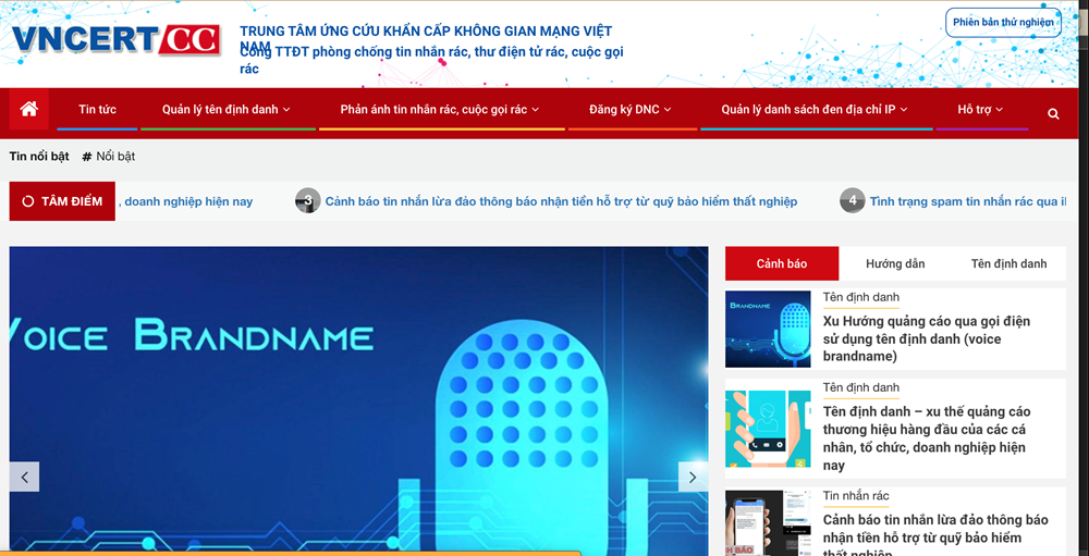 Ra mat Cong thong tin dien tu ve phong, chong 'rac vien thong' hinh anh 1