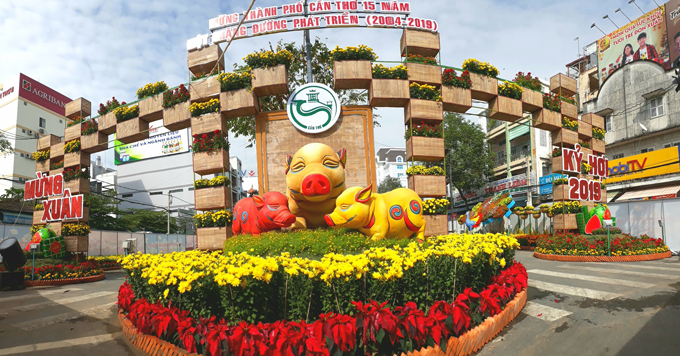 Đường hoa nghệ thuật sử dụng khoảng 80.000 chậu hoa tươi hình ảnh 1 duong hoa nghe thuat su dung khoang 80.000 chau hoa tuoi hinh anh 1