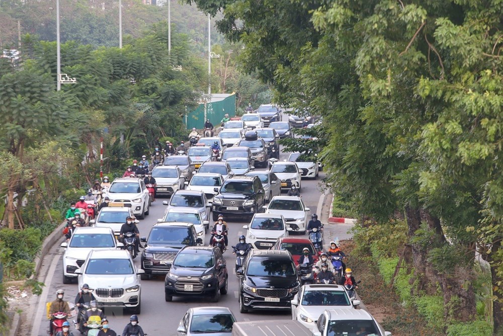 Hinh anh giao thong Ha Noi tac nghen trong ngay giap Tet hinh anh 1