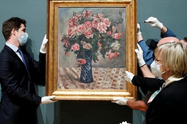 Bức tranh hoa được lưu giữ ở Bảo tàng Mỹ thuật Hoàng gia Bỉ suốt 71 năm được trao trả lại cho gia đình người mất. Ảnh: Royal Museums of Fine Arts