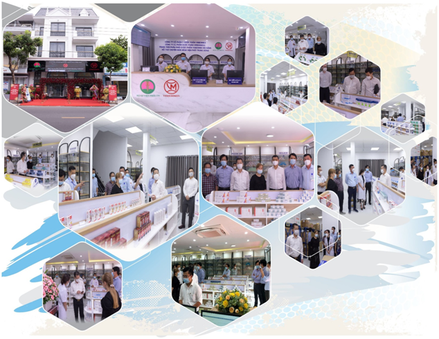 Đồng chí Nguyễn Văn Quảng - Ủy viên Trung Ương Đảng, Bí thư thành ủy Đà Nẵng, đồng chí Hồ Kỳ Minh - Phó chủ tịch UBND TP Đà Nẵng, cùng với các đồng chí giám đốc Bệnh viện, lãnh đạo các sở ban ngành thành phố đến thăm quan các gian hàng tại TTPP dược phẩm Vimedimex Đà Nẵng