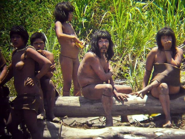 Hình ảnh bộ lạc Mashco-Piro. Ảnh: AFP